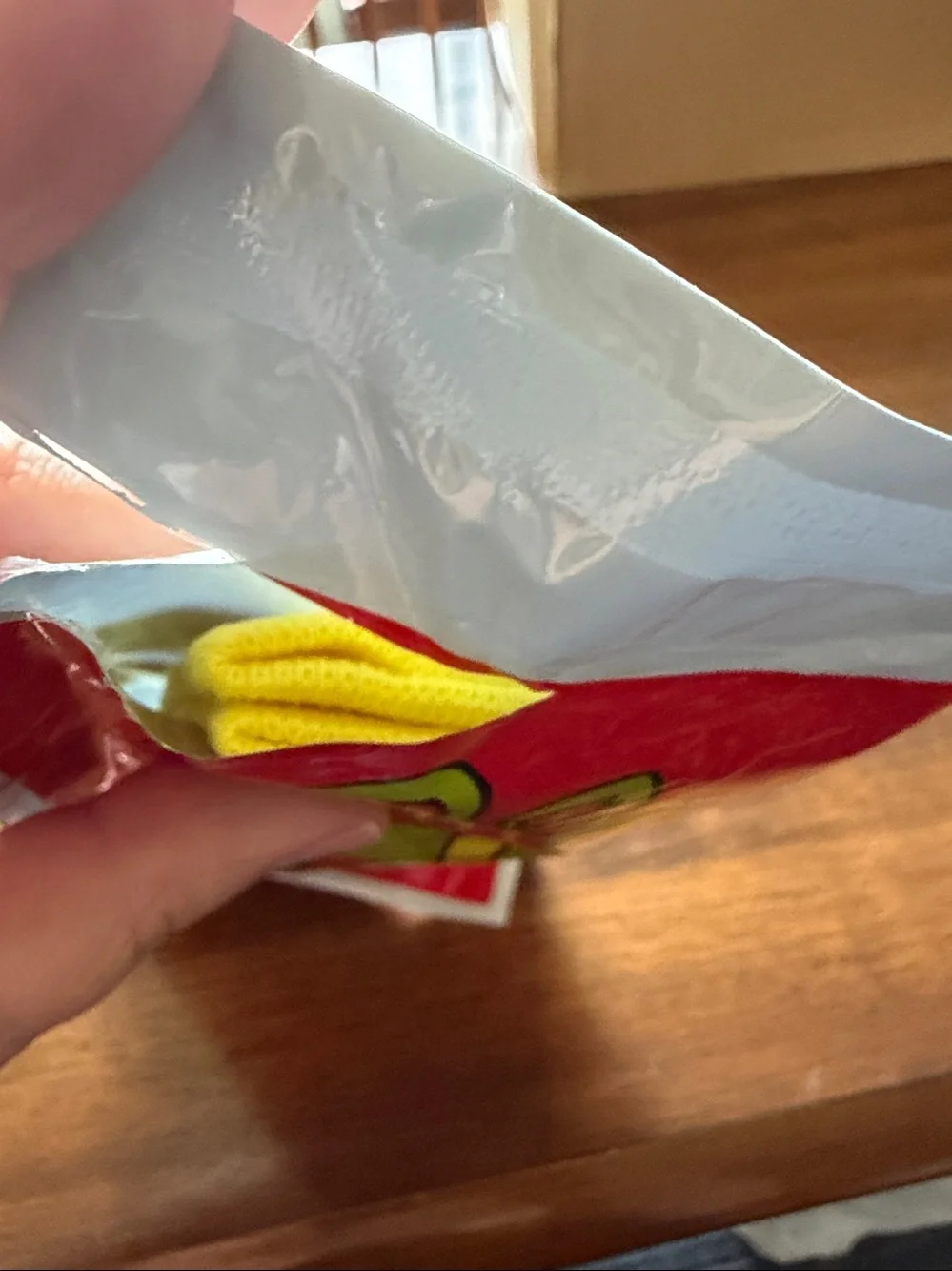 McDonald's Red Grinch Meal Bags with Green & Yellow socks